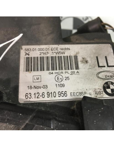 Optique avant principal droit (feux)(phare) BMW SERIE 3 E46 PHASE 2 