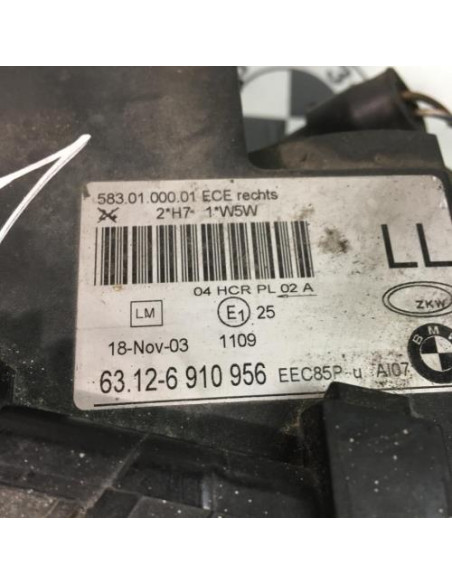 Optique avant principal droit (feux)(phare) BMW SERIE 3 E46 PHASE 2 
