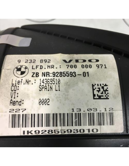 Compteur BMW SERIE 1 F20 PHASE 1 Diesel