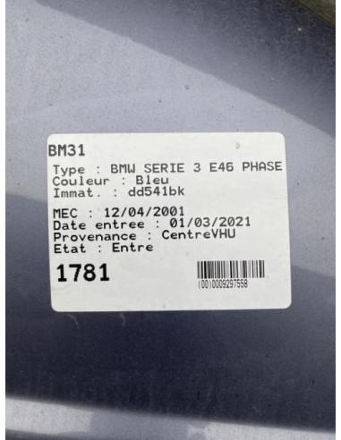 Commodo d'essuie glaces BMW SERIE 3 E46 PHASE 1 Essence