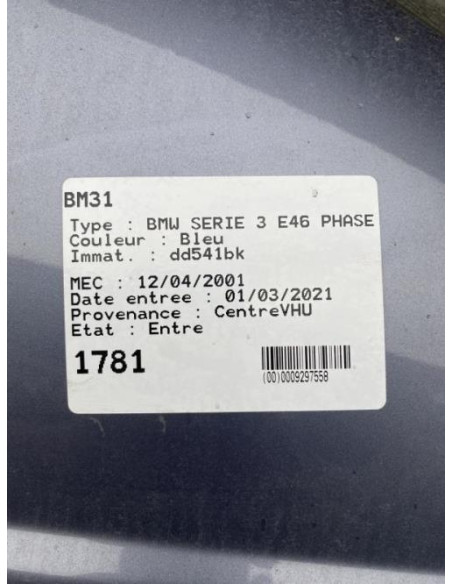 Commodo d'essuie glaces BMW SERIE 3 E46 PHASE 1 Essence