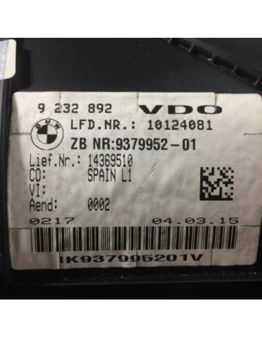 Compteur BMW SERIE 1 F20 PHASE 2 Diesel