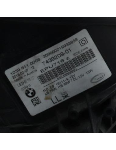 Optique avant principal gauche (feux)(phare) BMW SERIE 5 G30/F90 PHASE 1 