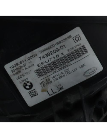 Optique avant principal gauche (feux)(phare) BMW SERIE 5 G30/F90 PHASE 1 