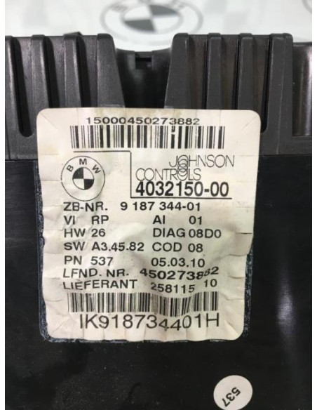 Compteur BMW SERIE 3 E91 TOURING PHASE 2 BREAK Diesel