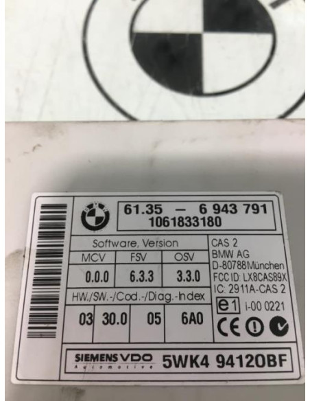 Calculateur BMW SERIE 1 E87 PHASE 1 Diesel