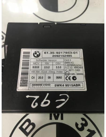 Calculateur BMW SERIE 3 E92 COUPE PHASE 1 Diesel