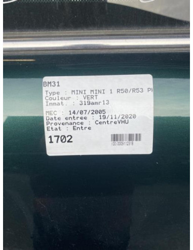 Amortisseur avant gauche MINI MINI 1 R50/R53 PHASE 1 Diesel