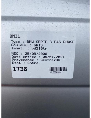 Ventilateur chauffage BMW SERIE 3 E46 PHASE 1 Diesel