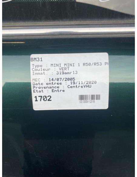 Retroviseur gauche MINI MINI 1 R50/R53 PHASE 1 Diesel