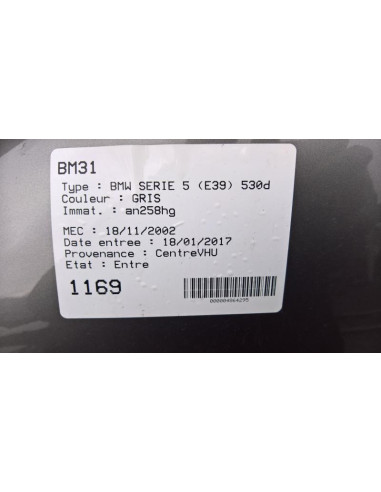 Balais essuie glace avant BMW SERIE 5 E39 PHASE 2 Diesel