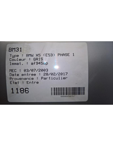 Verin de capot BMW X5 E53 Diesel