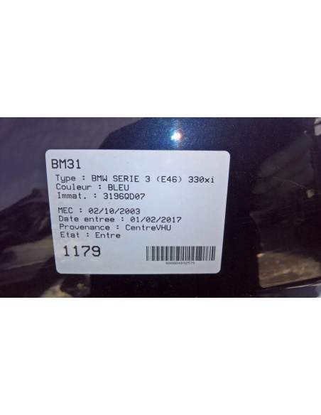 Pare soleil gauche BMW SERIE 3 E46 PHASE 2 Essence