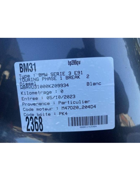Compteur BMW SERIE 3 E91 TOURING PHASE 1 BREAK Diesel
