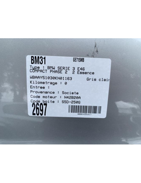 Colonne de direction BMW SERIE 3 E46 COMPACT PHASE 2 Essence