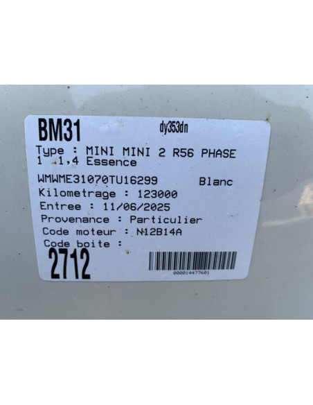 Com (Bloc Contacteur Tournant+Commodo Essuie Glace+Commodo Phare) MINI MINI 2 R56 PHASE 1 Essence