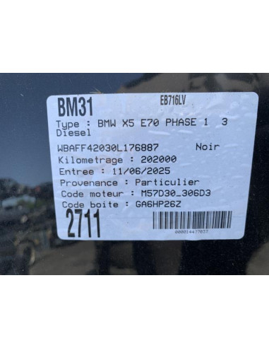 Custode arriere droit BMW X5 E70 PHASE 1 Diesel