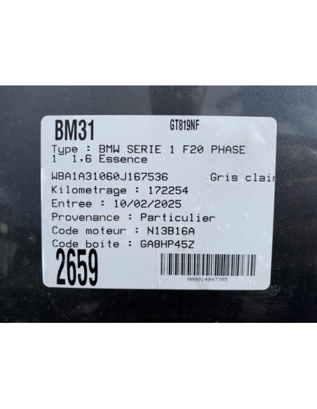 Charniere de capot BMW SERIE 1 F20 PHASE 1 Essence