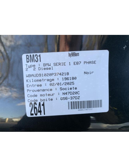 Robinet de chauffage BMW SERIE 1 E87 PHASE 2 Diesel