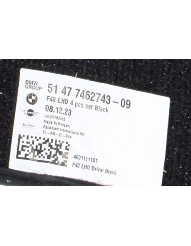 Tapis de sol BMW SERIE 1 F40 