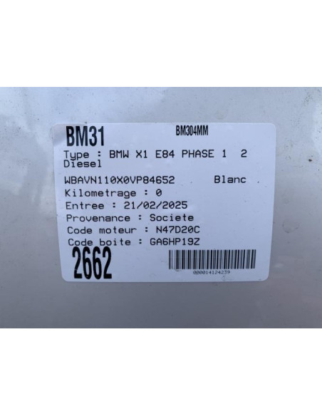Compteur BMW X1 E84 PHASE 1 Diesel