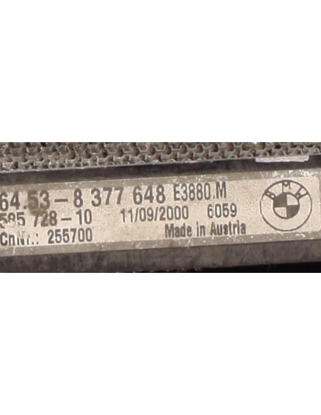 Radiateur clim BMW SERIE 3 E46 PHASE 1 Diesel