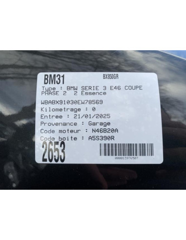 Support de boite BMW SERIE 3 E46 COUPE PHASE 2 Essence