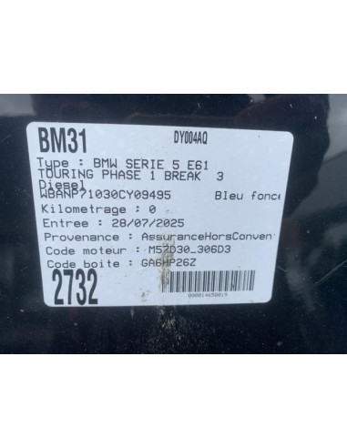 Longeron BMW SERIE 5 E61 TOURING PHASE 1 BREAK Diesel