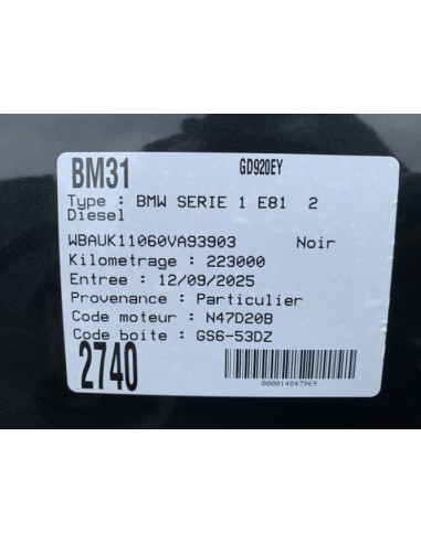 Toit ouvrant BMW SERIE 1 E81 Diesel