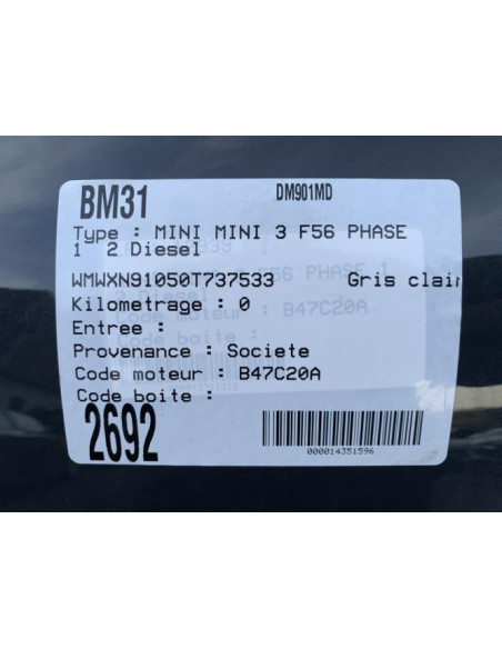 Capteur MINI MINI 3 F56 PHASE 1 Diesel