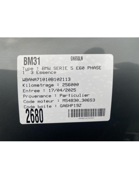 Radiateur huile BMW SERIE 5 E60 PHASE 1 Essence