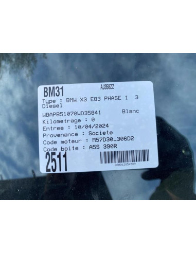 Serrure de coffre BMW X3 E83 PHASE 1 Diesel