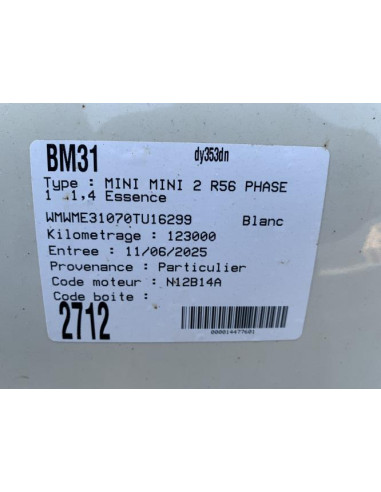 Tableau de bord MINI MINI 2 R56 PHASE 1 Essence
