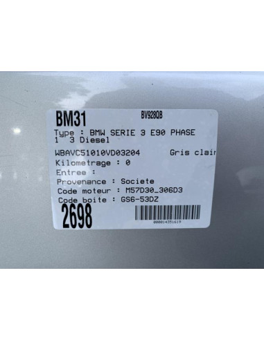 Injecteurs BMW SERIE 3 E90 PHASE 1 Diesel
