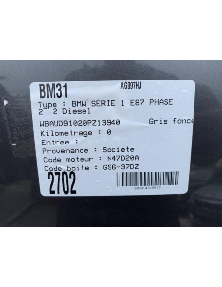 Embrayage BMW SERIE 1 E87 PHASE 2 Diesel