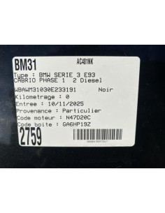 Bas de caisse droit BMW SERIE 3 E93 CABRIO PHASE 1 Diesel 2
