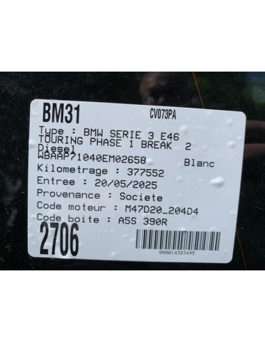 Pompe de direction BMW SERIE 3 E46 TOURING PHASE 1 BREAK Diesel