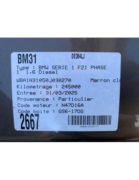 Antenne BMW SERIE 1 F21 PHASE 1 Diesel