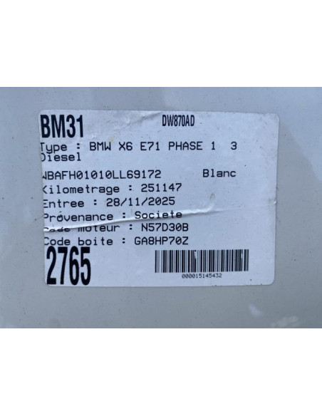 Vitre avant droit BMW X6 E71 PHASE 1 Diesel