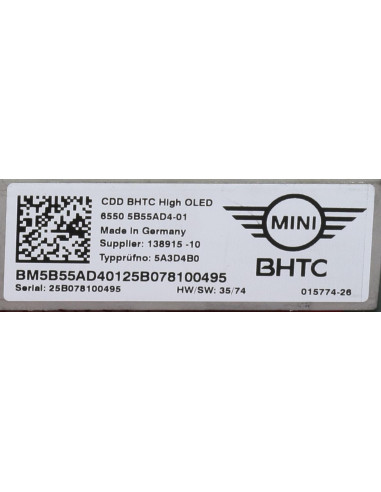 Afficheur MINI MINI 4 U25 COUNTRYMAN BREAK 