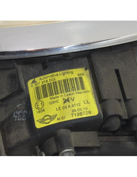 Optique avant principal gauche (feux)(phare) MINI MINI 1 R50/R53 PHASE 1 Essence