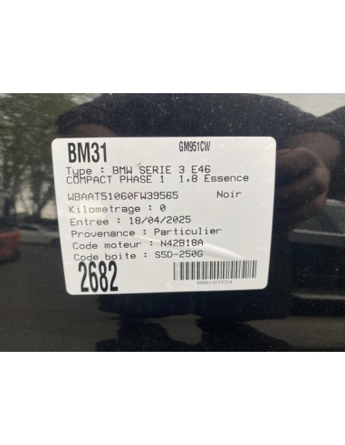Gicleur lave phare BMW SERIE 3 E46 COMPACT PHASE 1 Essence