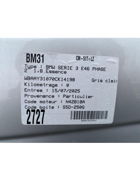 Charniere de capot BMW SERIE 3 E46 PHASE 2 Essence