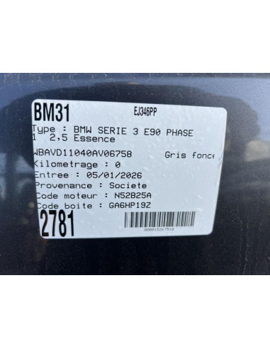 Poignee porte avant droit BMW SERIE 3 E90 PHASE 1 Essence