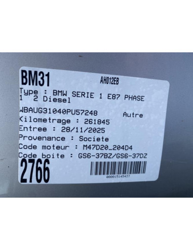 Moteur BMW SERIE 1 E87 PHASE 1 Diesel