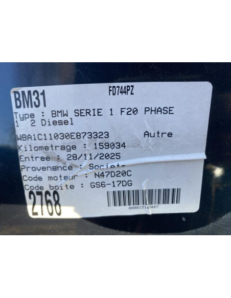 Verin de capot BMW SERIE 1 F20 PHASE 1 Diesel