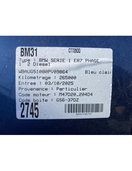 Capteur BMW SERIE 1 E87 PHASE 1 Diesel
