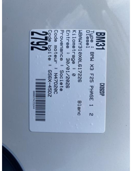 Face avant BMW X3 F25 PHASE 1 Diesel