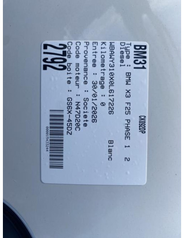 Mastervac BMW X3 F25 PHASE 1 Diesel