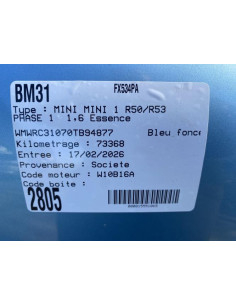 Reservoir MINI MINI 1 R50/R53 PHASE 1 Essence 2